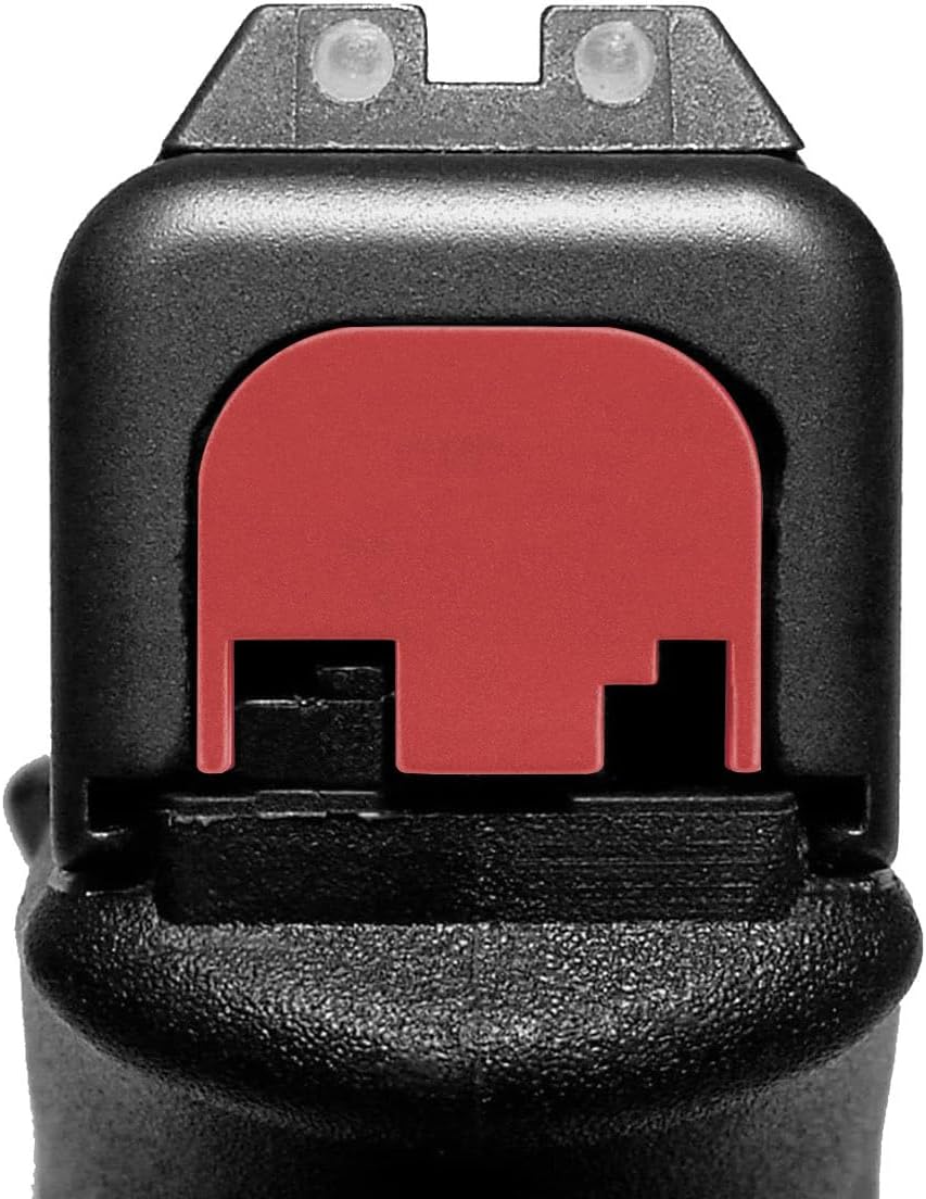 NDZ Performance Gen 1-4 Rear Slide Cover Plate for Glock, 9mm .40 .357 .45 with Black Laser Engraved Patriotic Images in Aluminum - Choose Image & Color