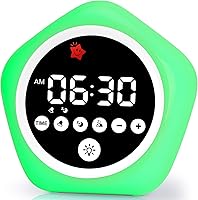 OK to Wake Kids Alarm Clock - Green Red Light Toddler Sleep Trainer with Night Light & Easy Setup
