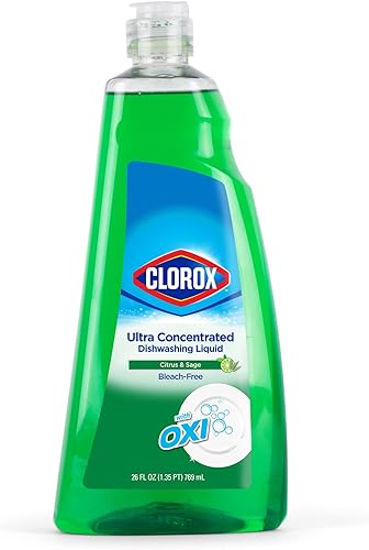 Miniatura 6 de Clorox Jabón líquido para platos con Oxi en aroma fresco, 40 onzas líquidas, líquido para lavar platos sin blanqueador que pasa a través de la grasa