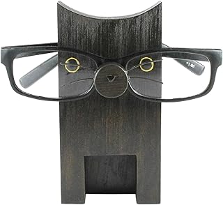 NAKYLUCY Porta Occhiali | Supporto per Occhiali da Sole | Espositore per Occhiali Fatto a Mano in Legno a Forma di Cane Gatto | Supporto per Occhiali per Accessori Decorativi per Ufficio in casa