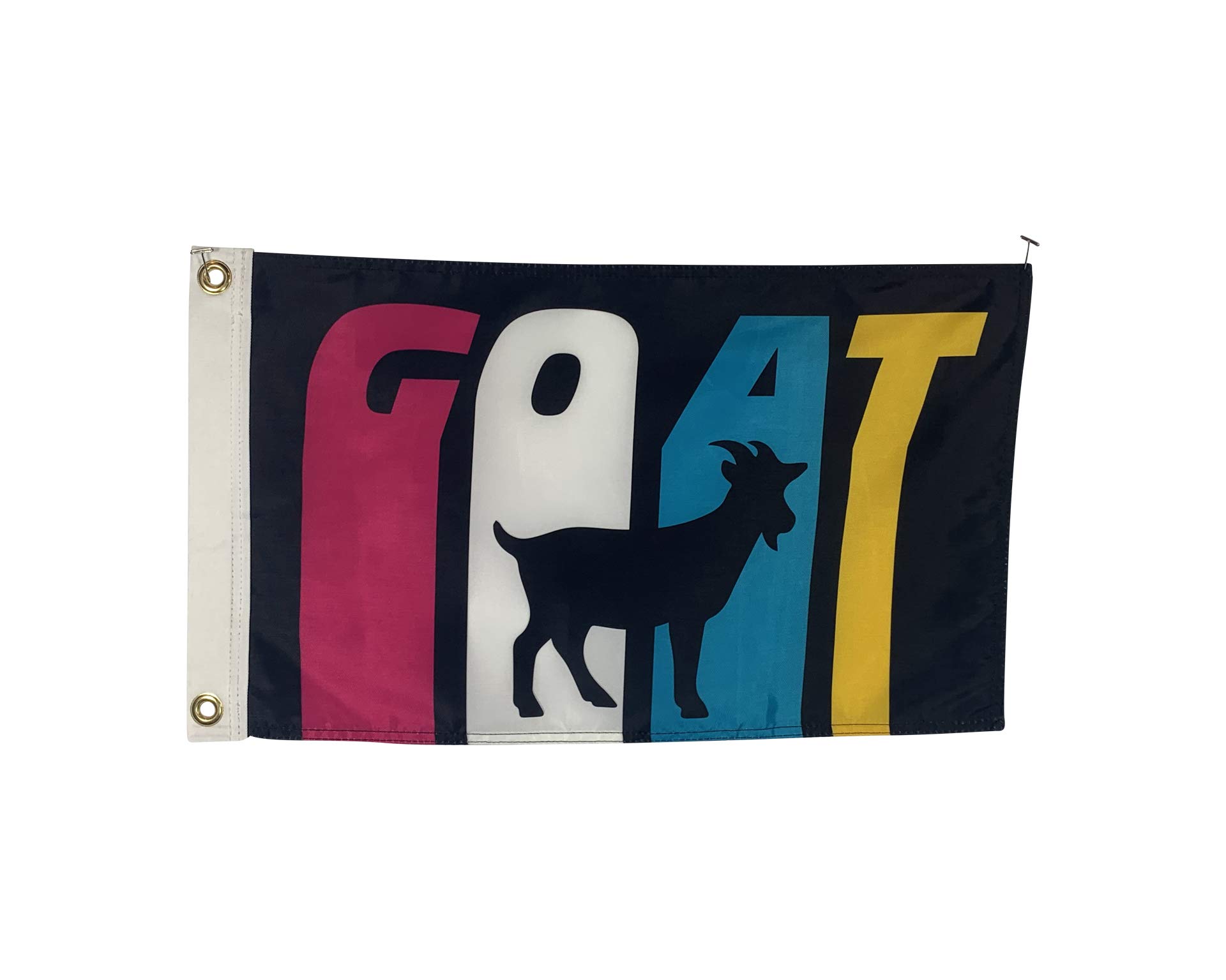 Gettysburg Flag Works 12x18" G.O.A.T. Boat Burgee - Durable All-Weather Nylon & Reinforced Fly End Stitching - Proudly Made in the USA