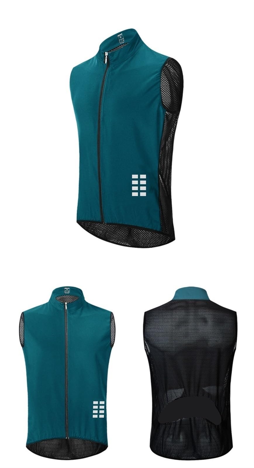 Chaleco Ciclismo Sin Mangas Chaleco de Ciclismo Reflectante de Malla Resistente al Viento, Ligero, sin Mangas, Transpirable, for Ciclismo para Correr, Gimnasio