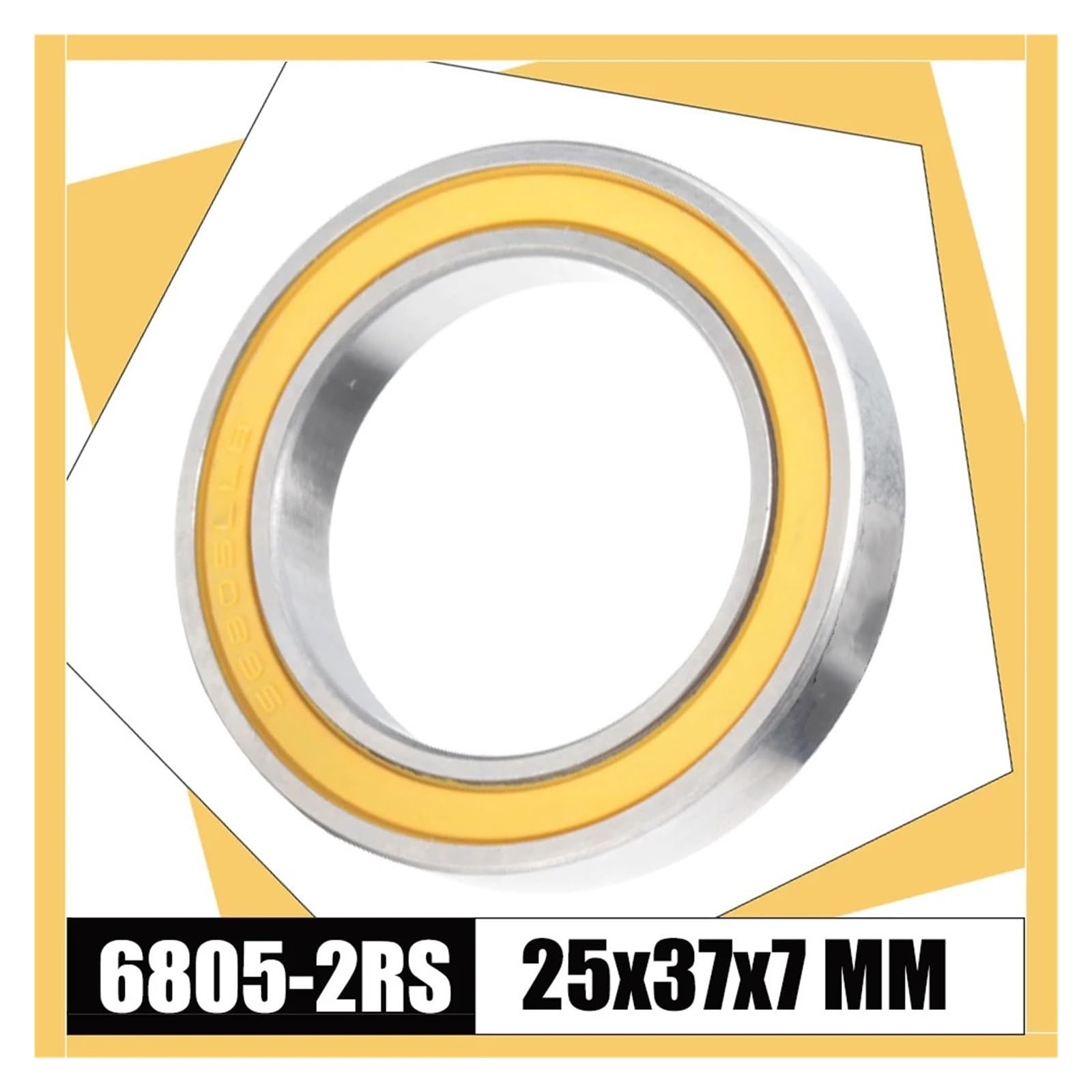 Deep Groove Double Rubber Seal Bearings 1pcs SC6805-2RS 25x37x7mm ABEC-3 Stainless Bearing Ceramic Balls Bearings