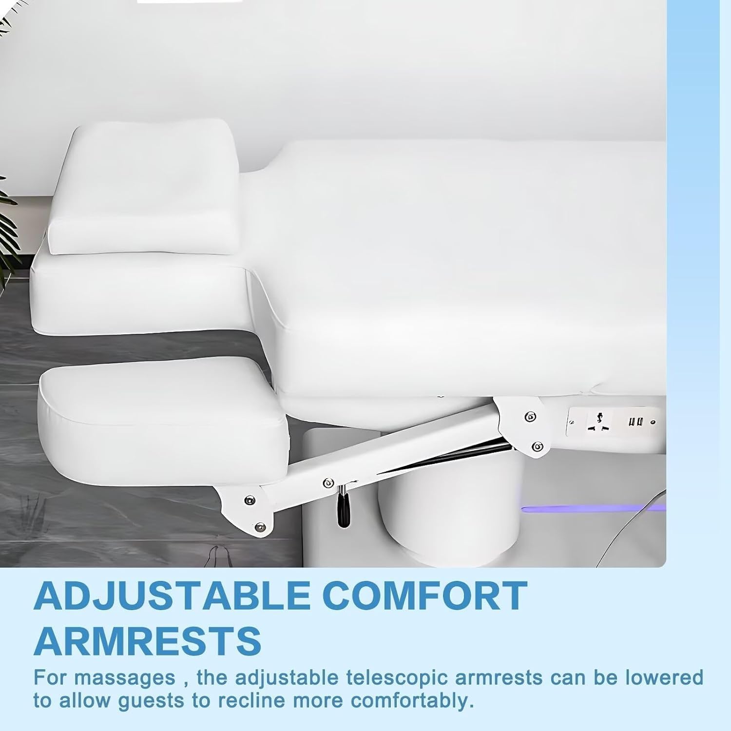 4 + Esthetician Treatment Bed & Electric Facial Bed - Professional with One-Button Heating & Adjustable Backrest, Foot Control for Medical Office