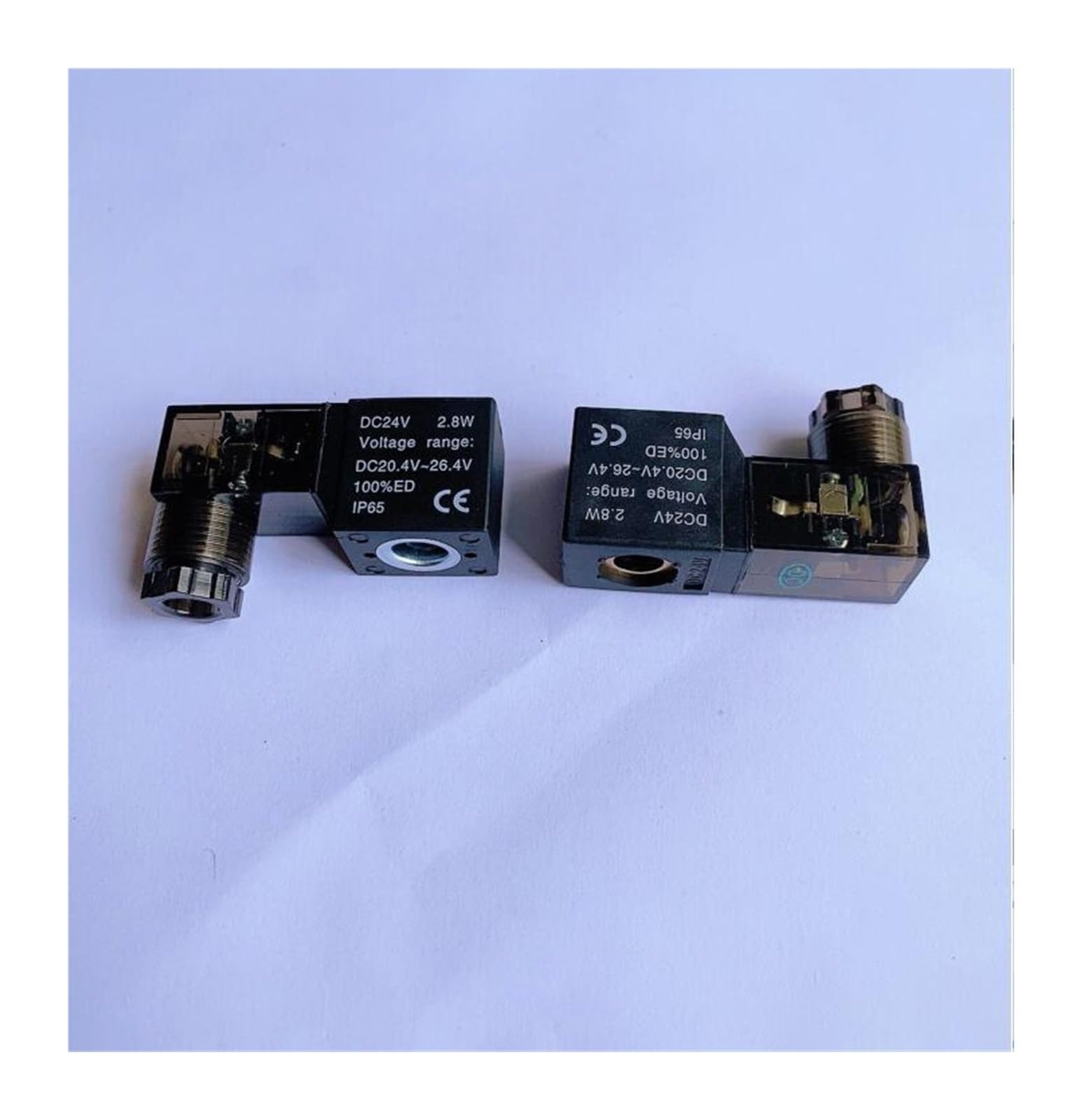 QRUYHBAJU 1pcs DC12V DC24V AC110V AC220V Solenoid Valves Coil with LED for Solenoid Valve 3V110 4V110(DC24)