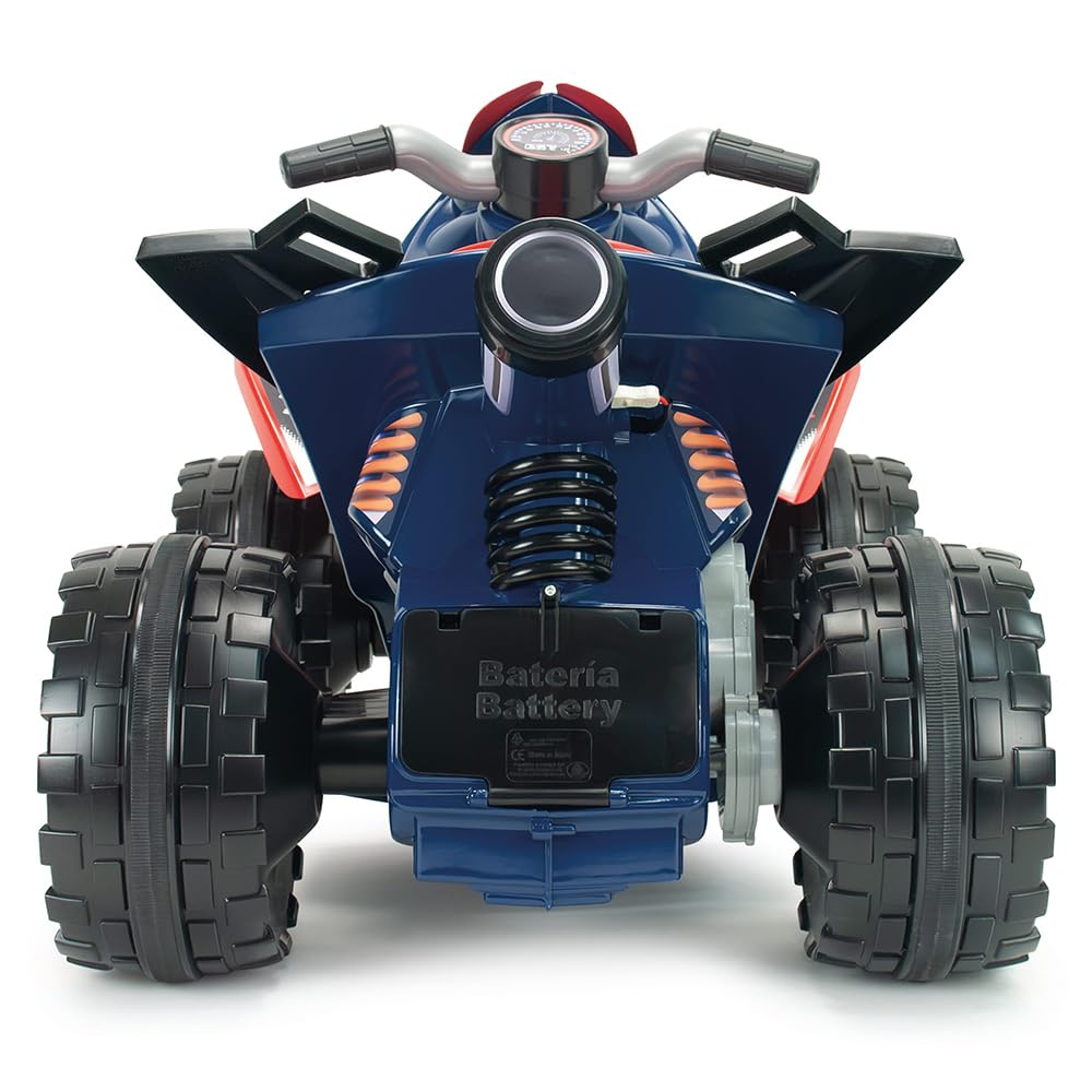 Quad Electrique Enfants 2 a 4 Ans The Beast Repsol 12V Pedale Accelerateur Marche Arriere Roues Larges Jouet Garcon Bleu Batterie Incluse Cadeau Exterieur Conduite INJUSA