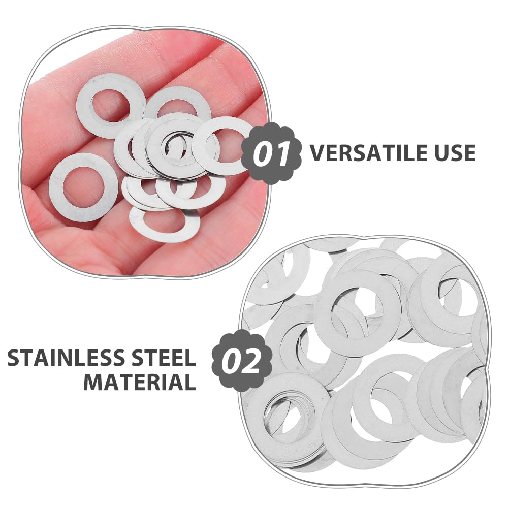 100pcs Flat Washers for Stainless Steel Door Handle Spindle