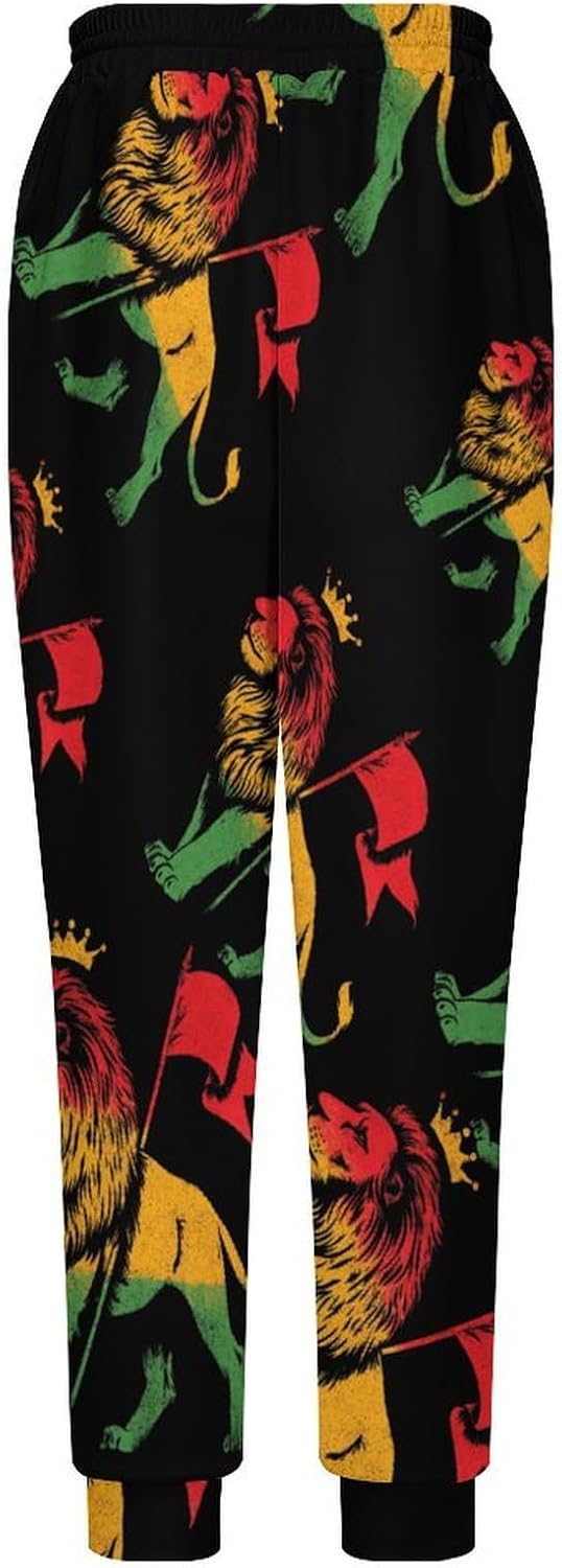 Rasta Lion Men Pants Lightweight Sweatpants Joggers Pant 4XL