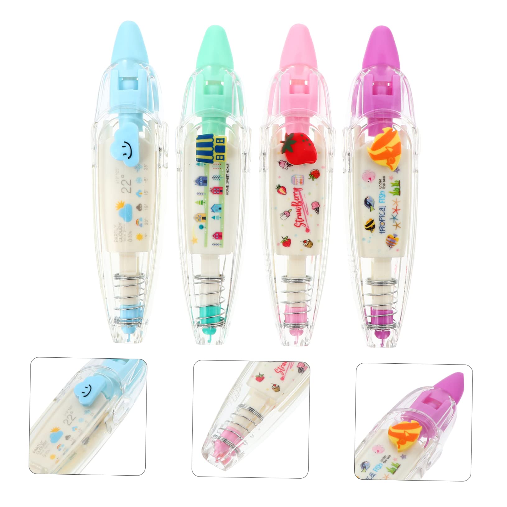 NUOBESTY Lot De 3 Rubans Adhésifs Dextérieur En T Pour Scrapbooking Papeterie Esthétique Pour La Décoration Des Étudiants Écriture Laitière 4 Pièces X 3