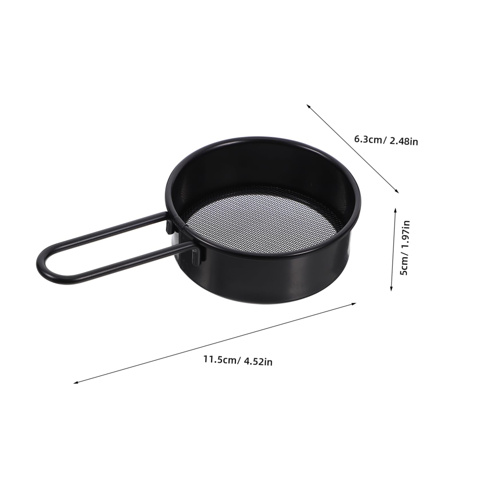 Mobestech 2Pcs Stainless Steel Baking Sieve Round Flour Sifter and Fine Mesh Strainer for Kitchen Baking for Powdered Sugar Cocoa and Flour Handling