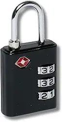 Cadeado TSA com Combinação de 3 Dígitos, Preto, Trava de Segurança para Bagagem Lock003 (Preto)