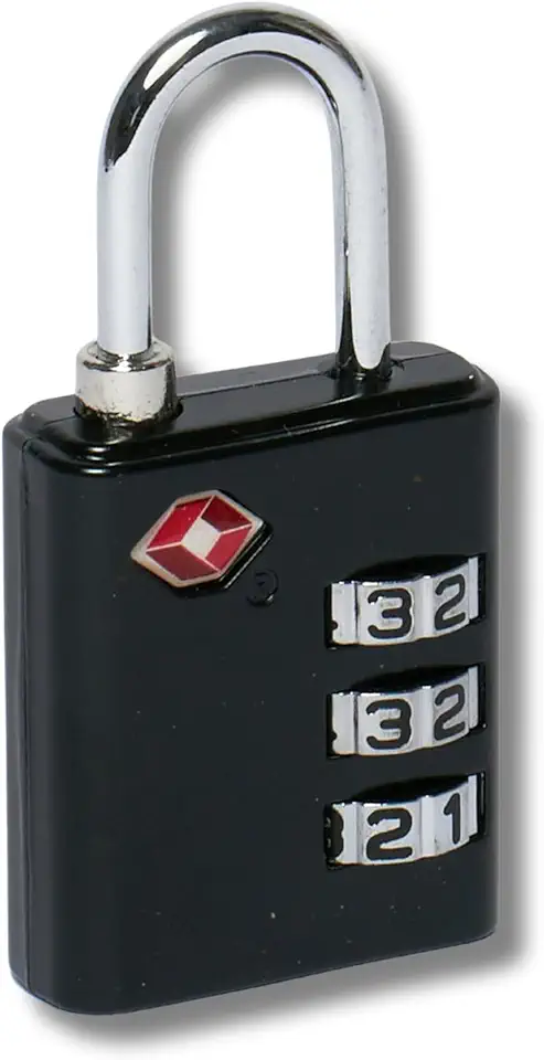 Cadeado TSA com Combinação de 3 Dígitos, Preto, Trava de Segurança para Bagagem Lock003 (Preto)