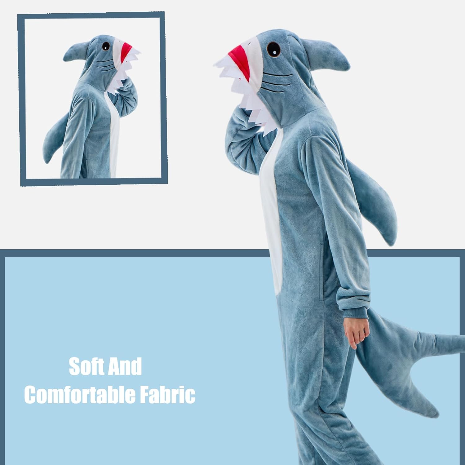 Unisex Adult Onesie Pajamas Animal One Piece Snug Fit Halloween Costume Sleepwear Homewear - Image 3