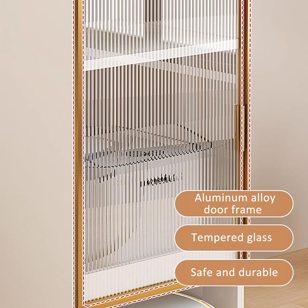 Gabinete De Almacenamiento De Vacío Para Robot Móvil, Gabinete De Soporte Para Robot De Vacío Con Puertas De Vidrio, Mesa Auxiliar De Varios Niveles Para Sala De Estar