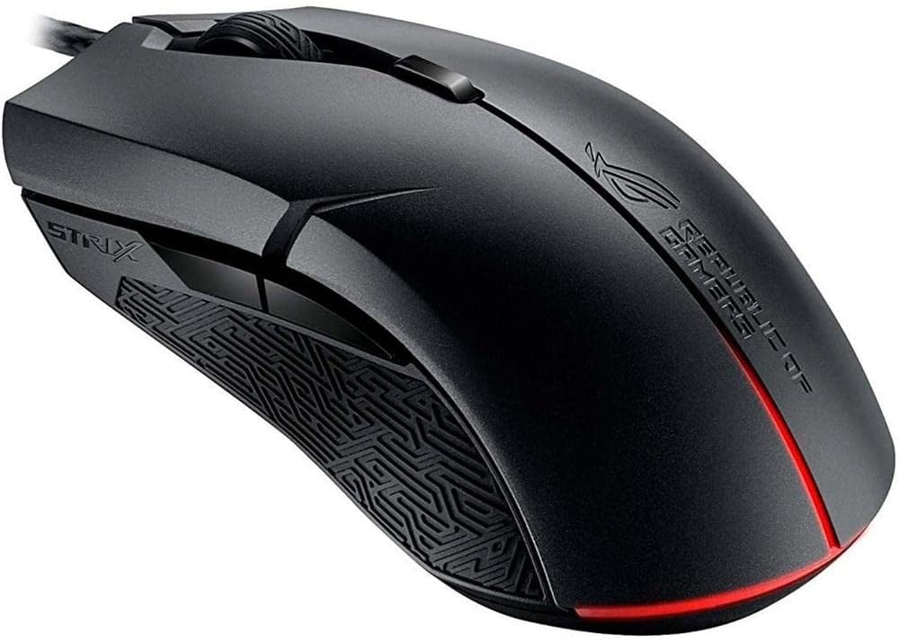 ASUS Ambidextrous Optical Gaming Mouse - ROG Strix Evolve | Wired Gaming Mouse for PC | 7200 DPI, Omron Switches | 4 Customizable Ergonomic Styles | Aura Sync RGB, Armoury II