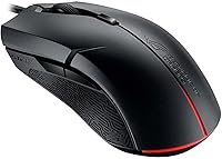 Vista 4 de ASUS Ratón óptico ambidiestro para juegos – ROG Strix Evolve Ratón para juegos con cable para PC 7200 DPI, interruptores Omron 4 estilos