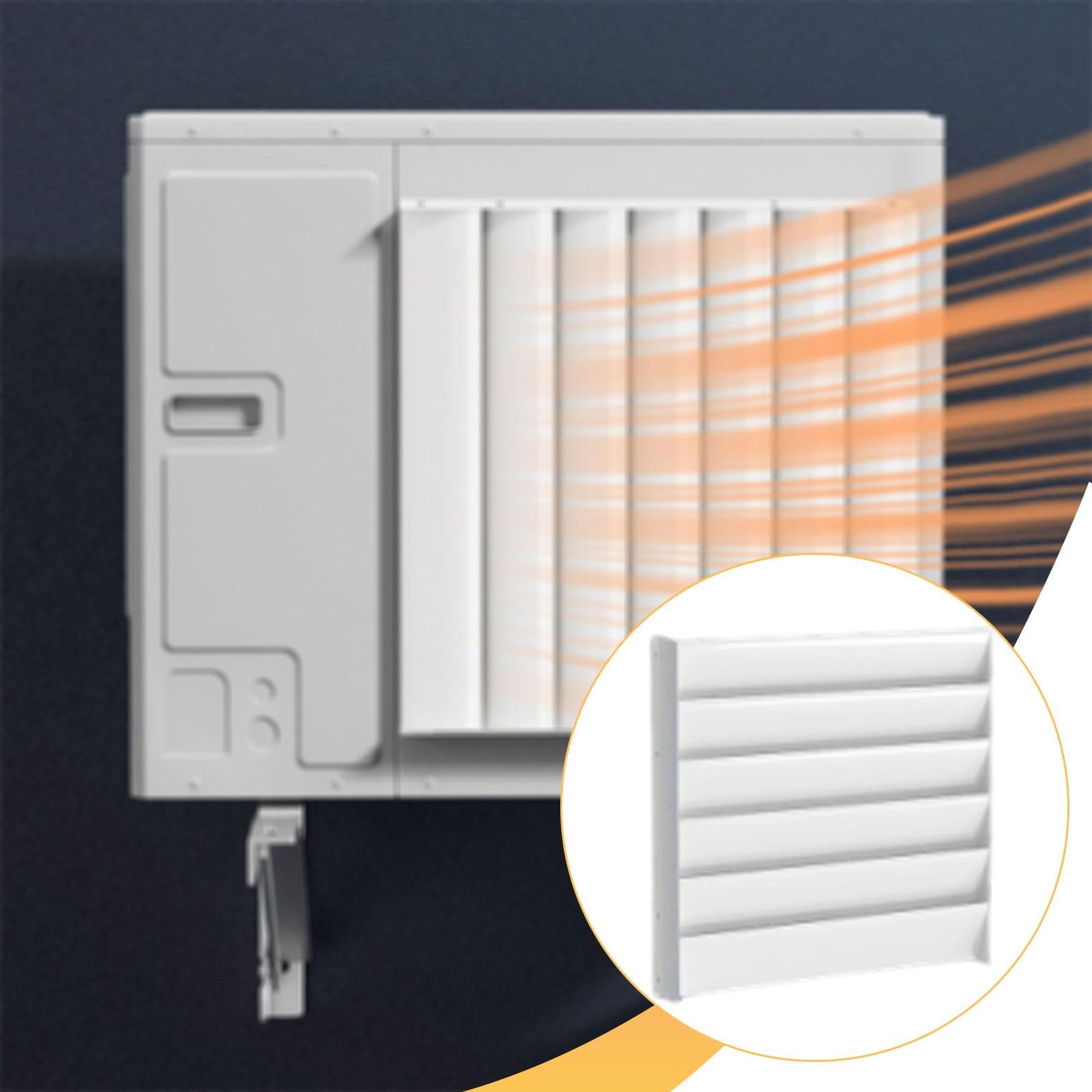 LOVIVER Déflecteur de Condenseur de Climatiseur en Acier Galvanisé, Panneau Déviateur pour Compresseur de Clim, Pare-Vent pour Unité Extérieure 1-3P, Protection pour Climatiseur de Chambre, 55cmx55cm
