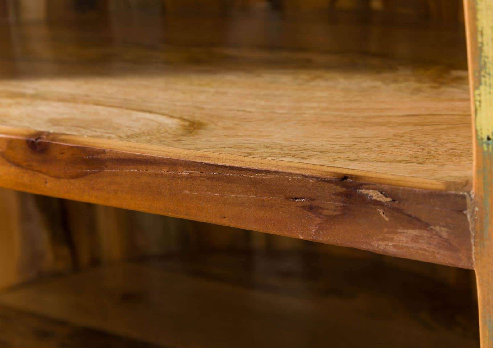 MASSIVMOEBEL24.DE Nature of Spirit #120 Mobile Bar in Legno Riciclato - Laccato/Multicolore 58x45x204