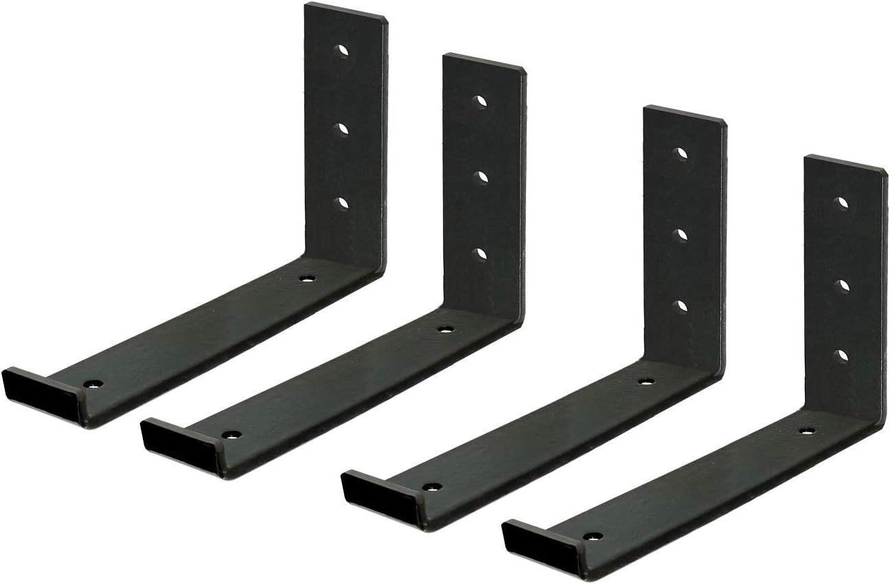 Shelf Brackets 12 Inch for Shelves, Rustic Shelf Supports