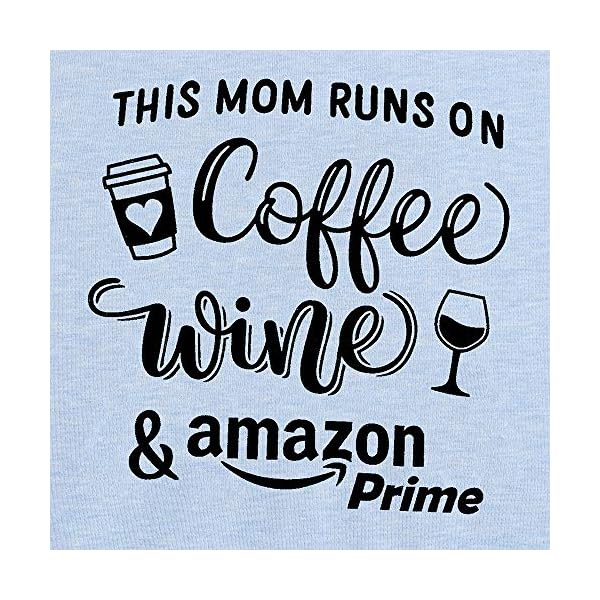 Fanfly Mom Coffee Wine Shirt Women Short Sleeve Funny Graphic Casual Summer Tunic Tops