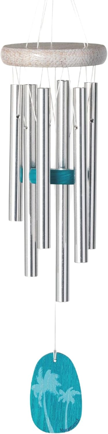 Woodstock Wind Chimes Margaritaville UV Palm Wind Chime Large (40") Multicolored Tropical Chimes for Outside Patio Porch Sunroom or Garden Décor