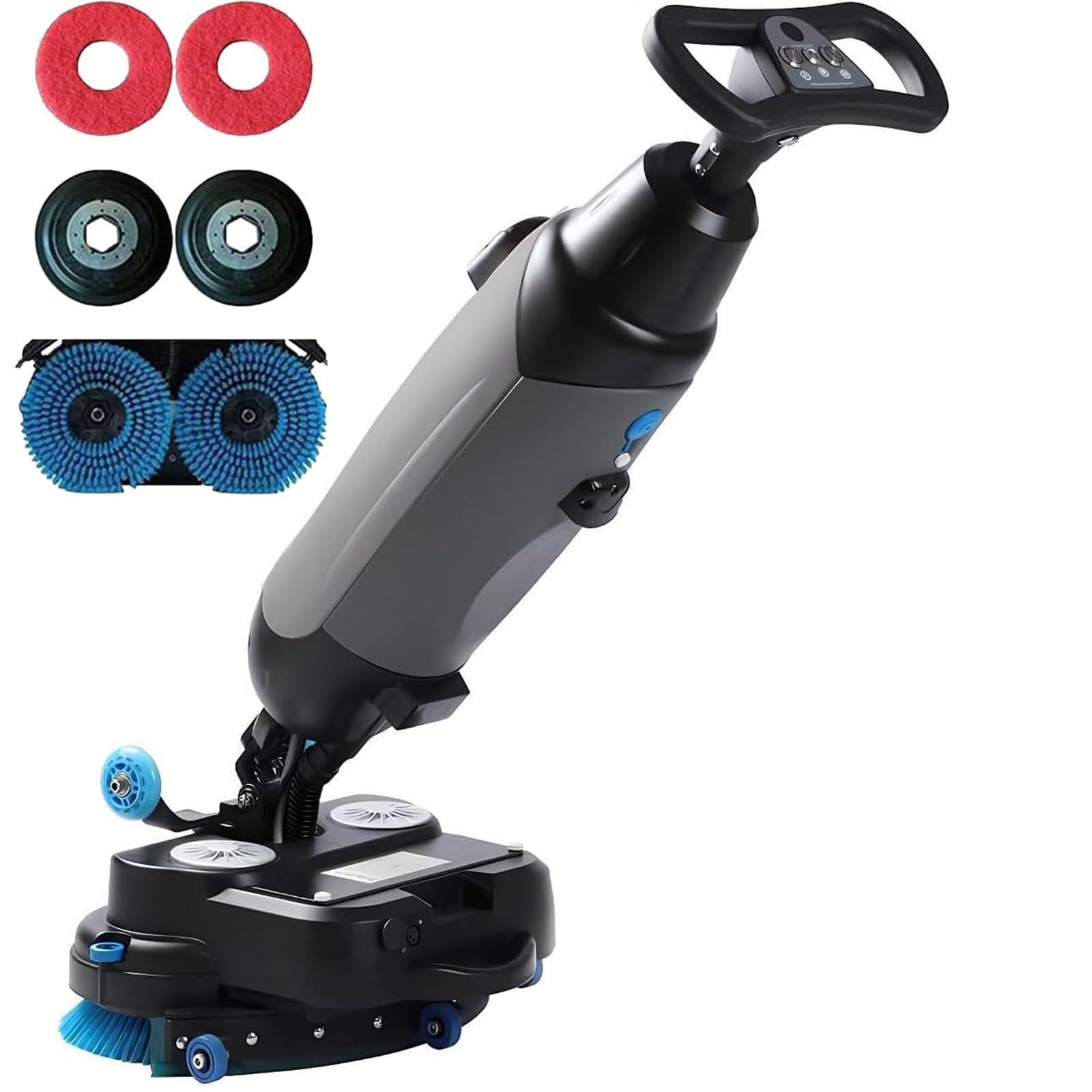 Limpiador profesional inalámbrico para pisos, 240 rpm, limpiador de suelos duros y azulejos con 2 cepillos motorizados y tanques de 4L/6L para limpieza profunda, portátil y eficiente
