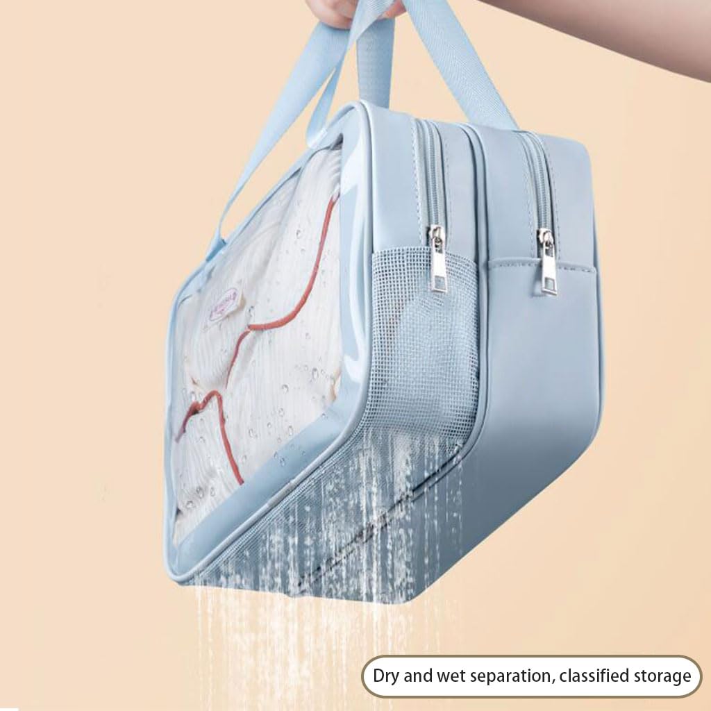 Dogodny Plastic transparante toilettas Draagbare opbergtas Make-up tas Grote capaciteit reistas Praktyczny