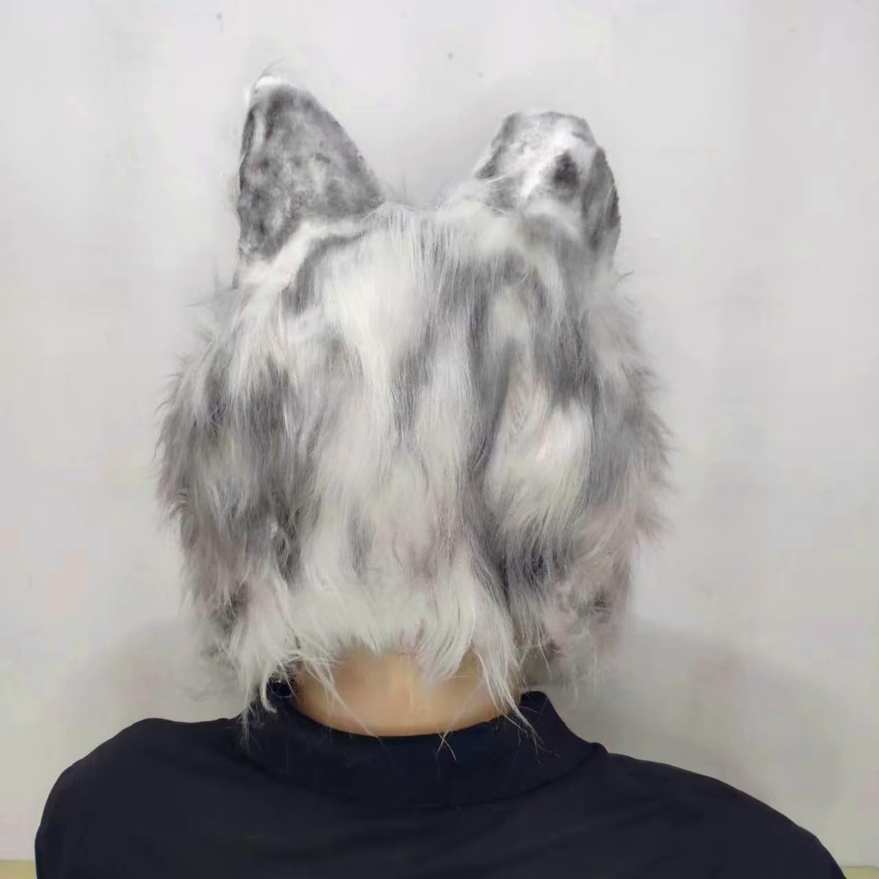 Générique Masque De Tête Complet De Loup À Fourrure Réaliste - Masque Therian En Latex De Fausse Fourrure Pour Adulte Halloween Cosplay Mascarade Anime Dress Up Party