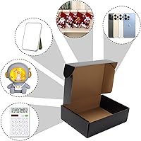 Vista 5 de Paquete de cajas de envío negras 7x5x2 con cajas de envío de 9x6x2