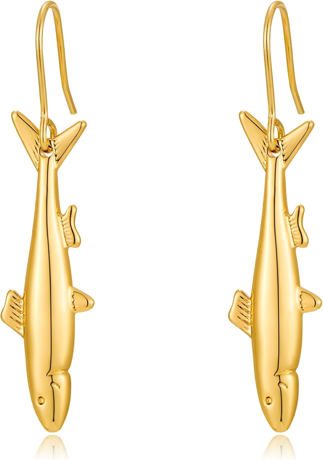 MIJENITI Gold Silver Hoop Earrings for Women Gold Silver Fish Dangle Earring Fashion Beach Jewelry for Women