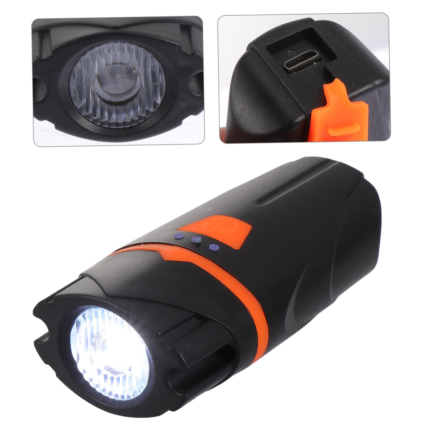 BESPORTBLE 2pezzi Luce Anteriore USB per Bicicletta Lampada Frontale Alta Luminosità Accessori Leggeri e Portatili per Ciclismo Condizioni Meteorologiche Avverse