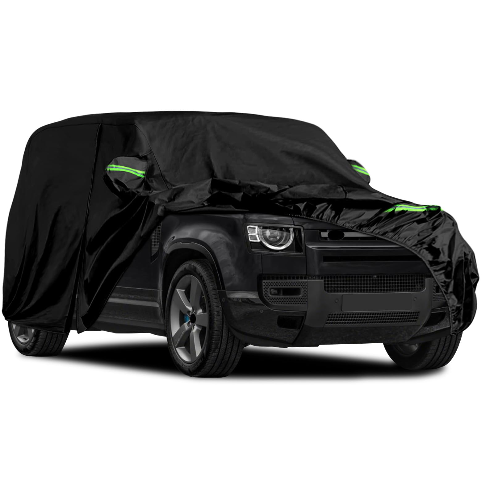 JUDANNA Waterproof Car Cover Intended for Land Rover Defender 110 2020-2025, All Weather Outdoor Car Covers Full Car Cover with Zipper Door & Windproof Bands for Sun Rain Dust Protection