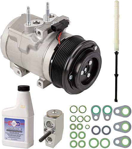 Compresor de CA y kit de aire acondicionado para Ford F250 F350 F450 F550 F-250 F-350 F-450 Super Duty 6.7L PowerStroke Diesel 2011-2016 -