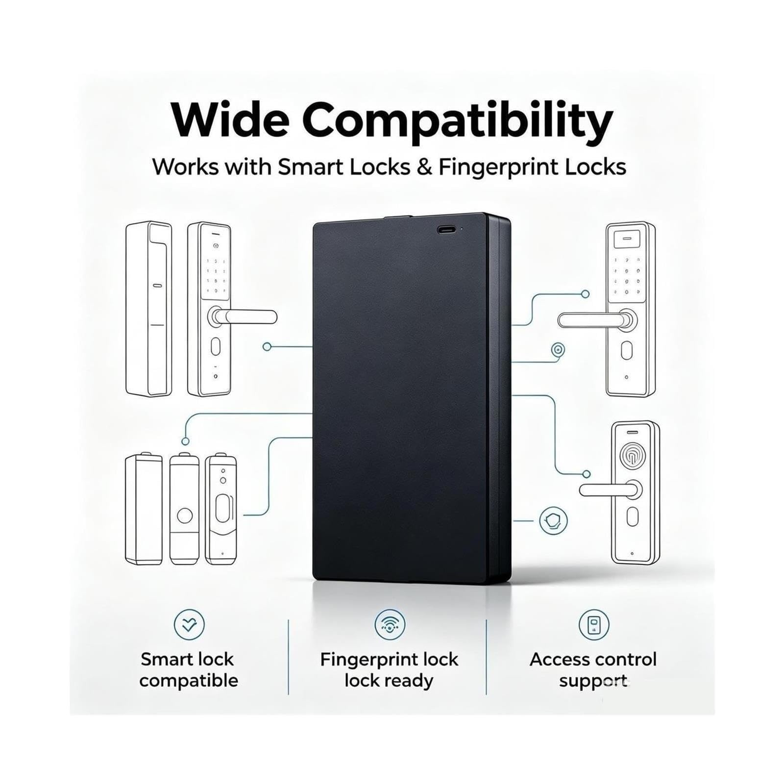 Batteria Da 4200MAh Con Blocco Dell'impronta Digitale For YC04B 【C+C-P-P+】