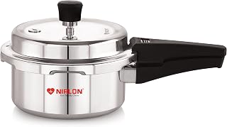 NIRLON Induction Base Outer Lid Aluminium Pressure Cooker, 2 Liters, Silver Price In India