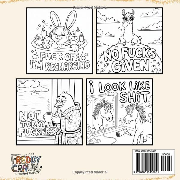 A Little Cussing Never Hurt: Coloring Book with Cute Swearing Coloring Book: Calming Pages with Sassy Animals, Vulgar Words & Hilarious Gag Gift for ... Humor and Beyond (Sassy and Sweary Strokes) image 3