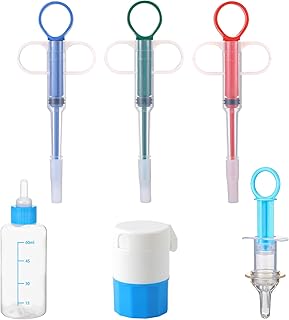 6 Pack Cat Pill Shooter, Pill Crusher for Pets, Pill Pusher for Cats, Pet Popper for Cats Dogs, Pet Medicine Feeder, Kitten Puppy Bottle Feeding Kit