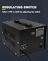Vista 12 de Voltage Converter Transformer 1500w,Step Up/Down Power Converter AC 110v to 220v / 220v to 110v,Transformer Converter with Two Spare Fuses,2