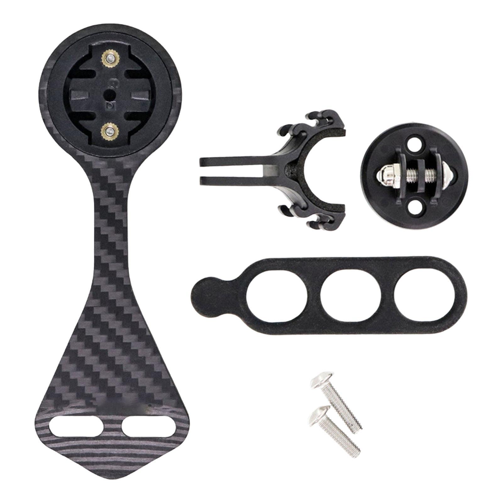 2 set di supporto anteriore per bici GPS Computer Ciclismo MTB Stem Holder Camera Staffa In Fibra di Carbonio Lunghezza 120mm