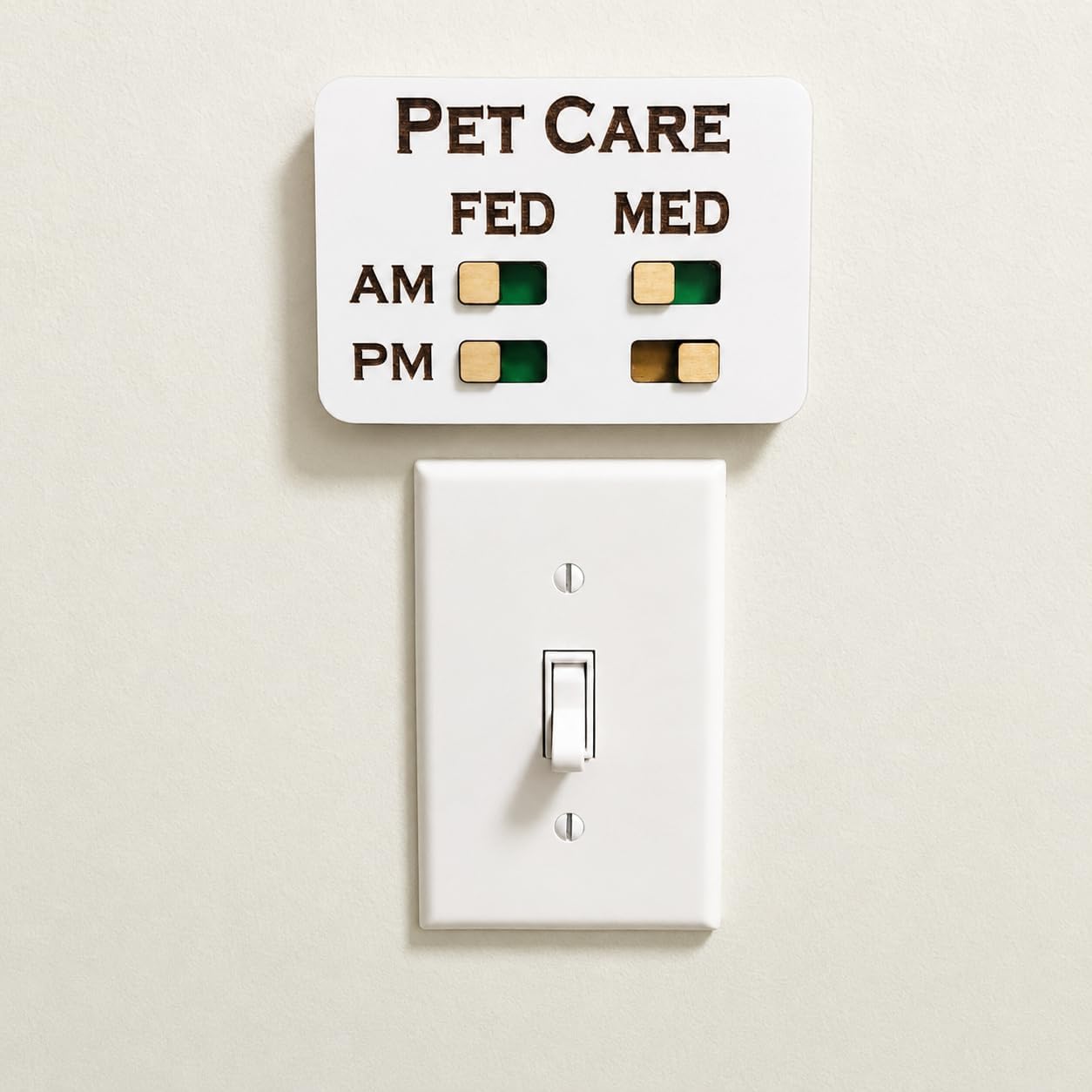 Pet Care, FED | MED, AM | PM, Reminder or Tracker (Magnets|Adhesives) image 2
