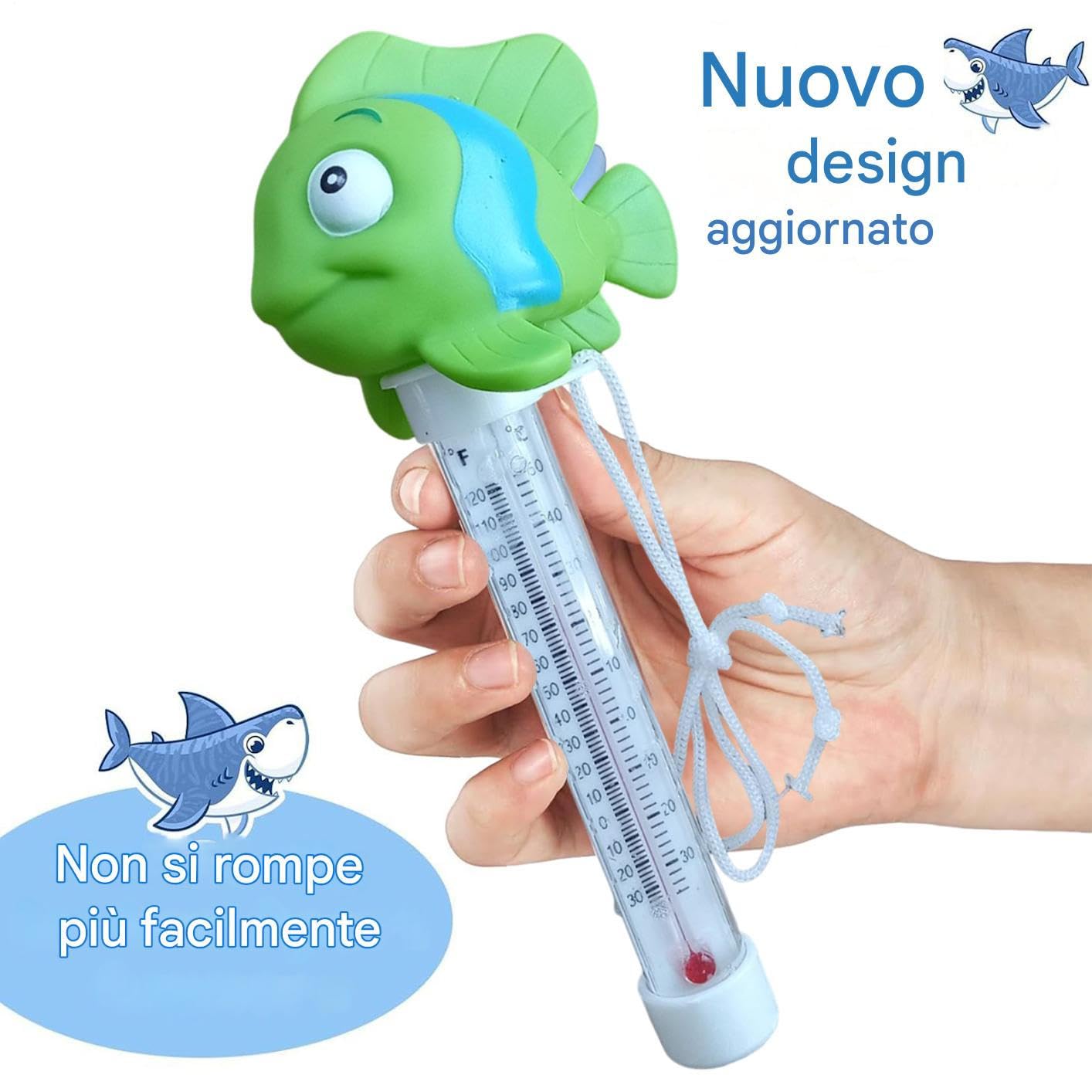 Termometro Acqua Piscina, Simpatico Termometro Ambiente Interno, Piscina Gallegiante Leggibile Facile