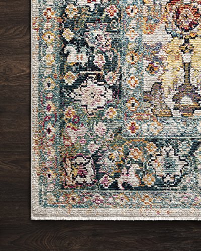 Justina Blakeney X Loloi Silvia Collection Sil-01 Stone / Teal 2'-6" X 10'-0" Runner Rug #TOP5