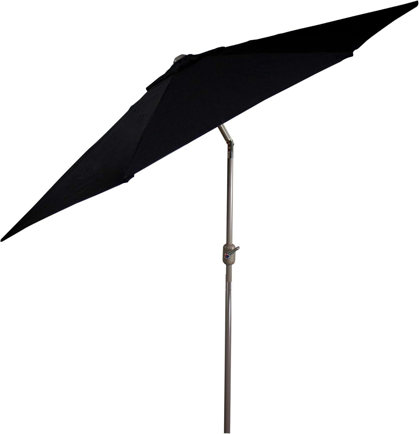 Northlight 9ft Outdoor Patio Market Umbrella with Hand Crank and Tilt, Black