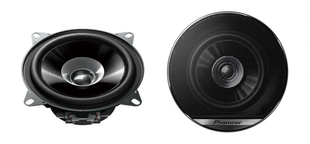 Lautsprecher Einbauset passend mit Pioneer TS-G1010F - 10cm Doppelkonus 100mm PKW KFZ Auto 190W Paar Einbausatz für Citroen C1