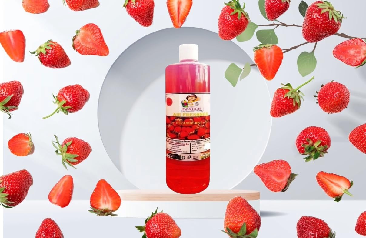 swacch Air Freshner For Home, Hotels I Work Space & Office I Long Lasting I Ready to use I Water Based I Strawberry 1 Litre-image-9