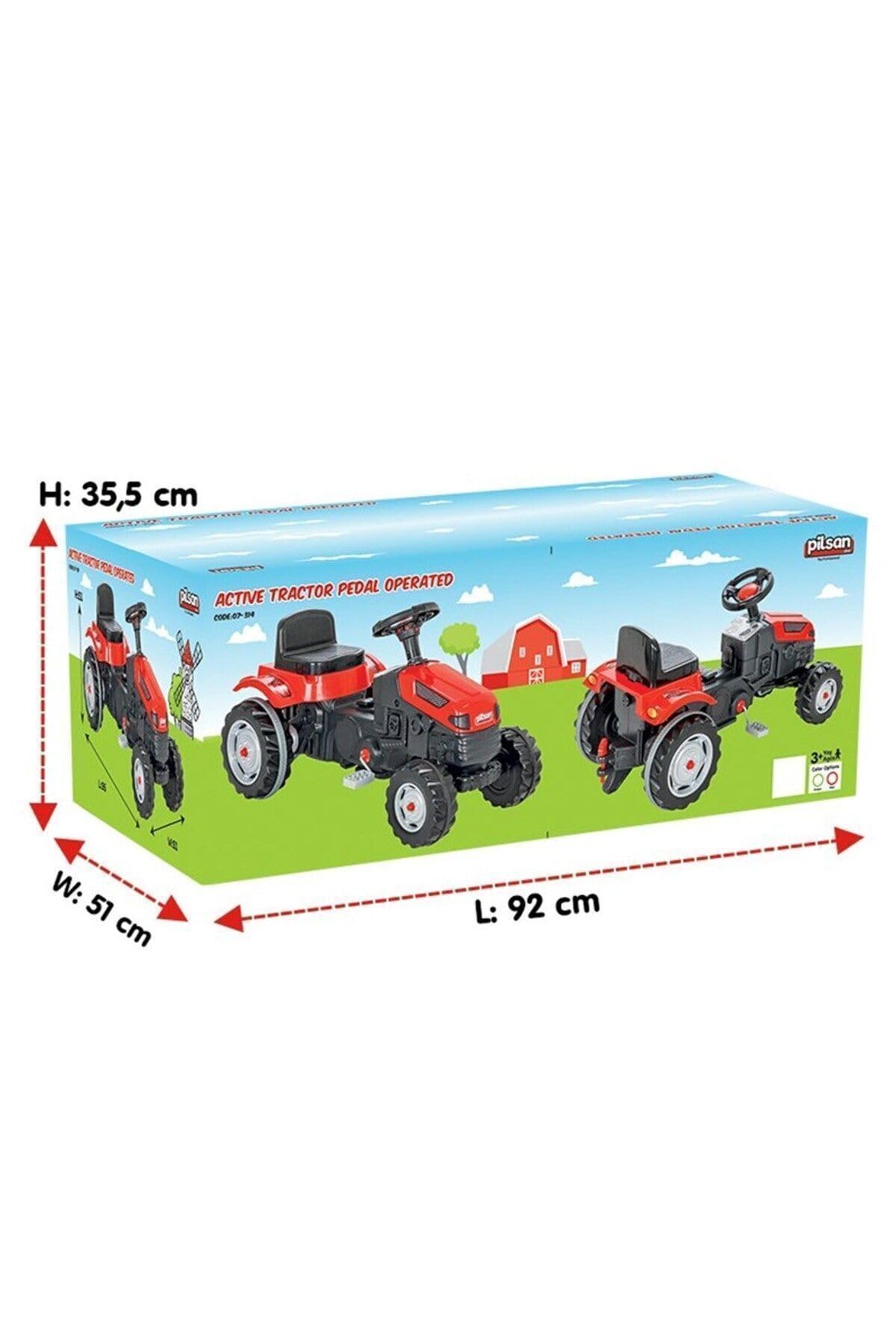 PILSAN Trattore Bambini 07314 Active Pedali Sedile Multi-Regolabile da 3 Anni, colorazione:Verde