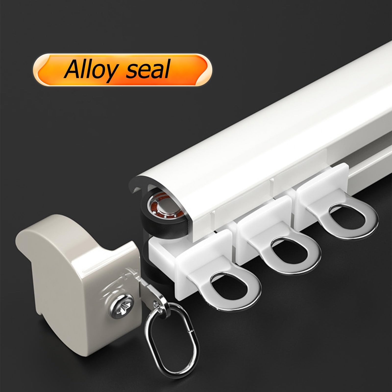 Aluminiowy system szyn sufitowych, 250 cm, regulowany do zasłon przesuwnych, przegrody pokoju, drążków prysznicowych - idealny do nowoczesnego wystroju domu, łatwy montaż