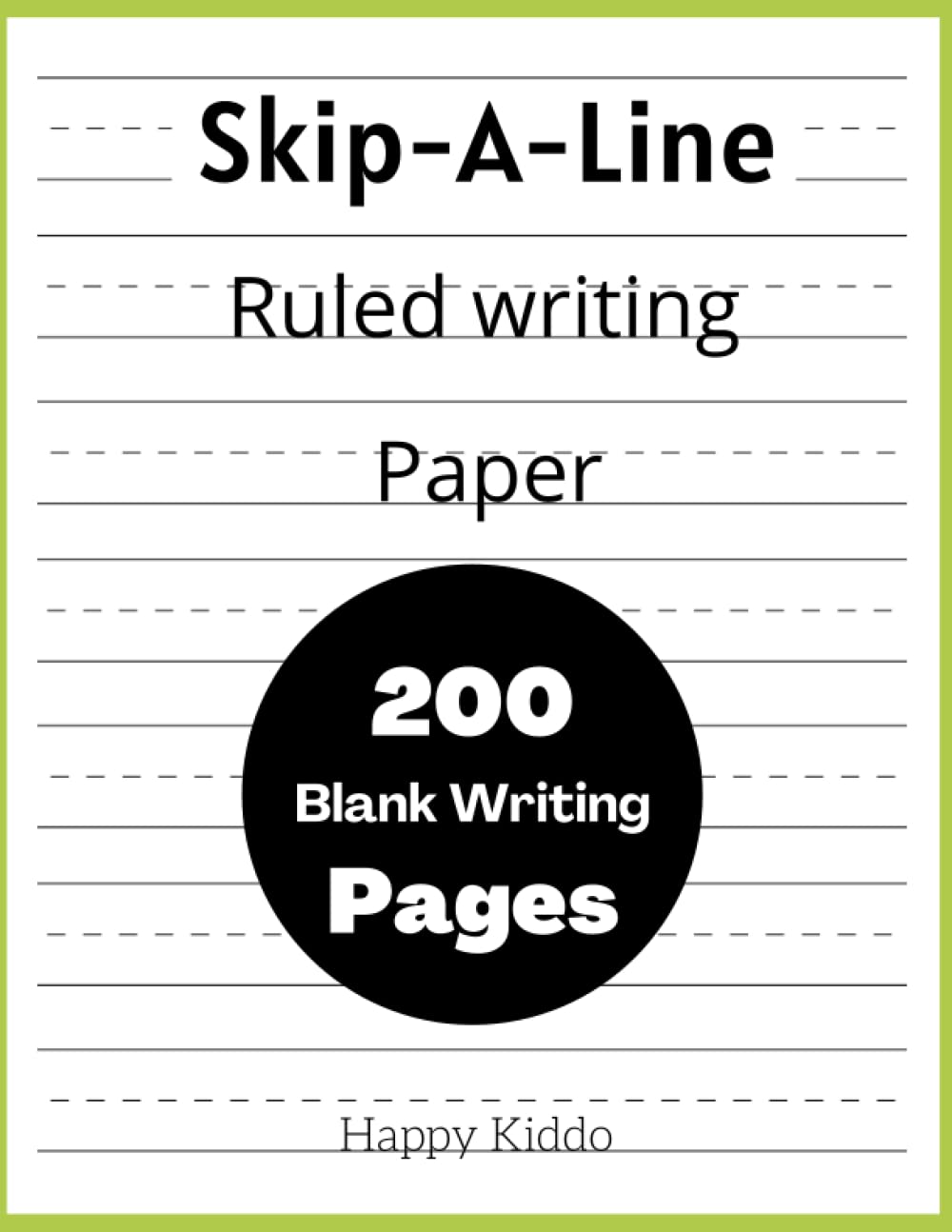 Amazon.com: Skip-A-Line Ruled Writing Paper: Handwriting Practice Book ...