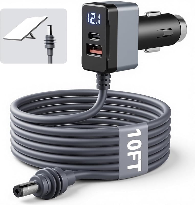 Adaptador de energia automotivo AWKING TR-69 para Starlink Mini, 114 W, 3 em 1 – Cabo de 3 m
