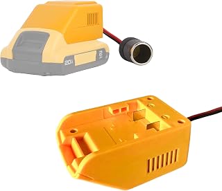 18v to 12v Step Down Converter For Dewalt 18V Battery Adapters with Car Cigarette Lighter Socket Power Tool Battery Adapter Cordless Tool Converters for 12V Devices & Car Appliances